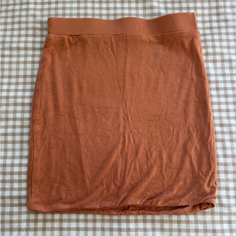 Super down mini pencil skirt
